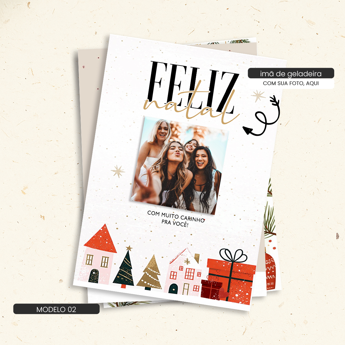 Cartão Natal com imã